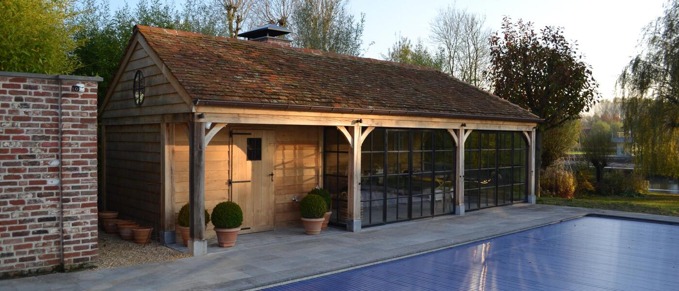 poolhouse eiken bijgebouw nieuwbouw rico verhoestraete